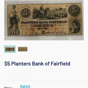 Historic Planters Bank of Fairfield Note